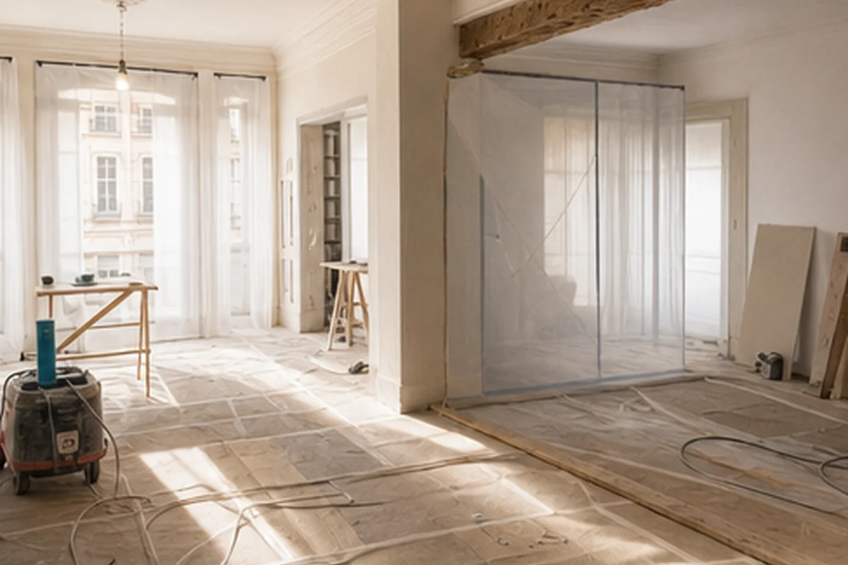 Maison familiale rénovée avec isolation par l'extérieur, finition enduit gratté