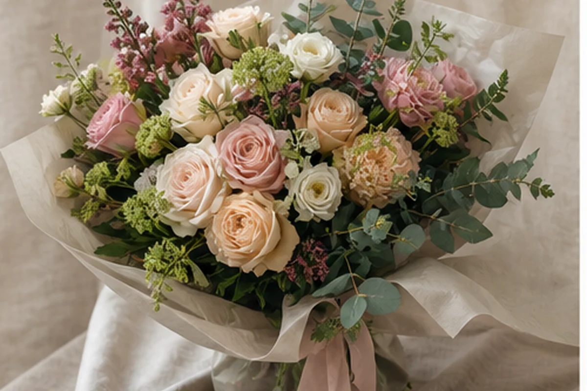 Bouquet coloré de fleurs de saison