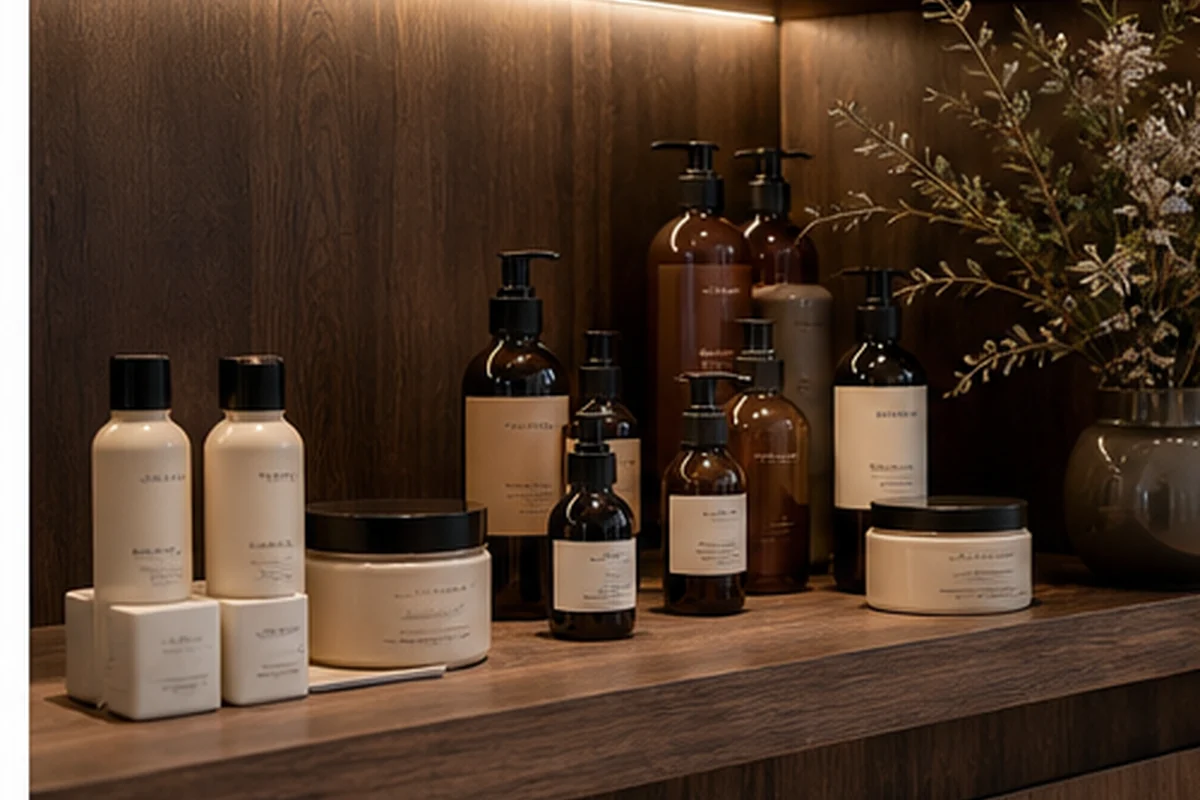 Étagères de soins capillaires premium