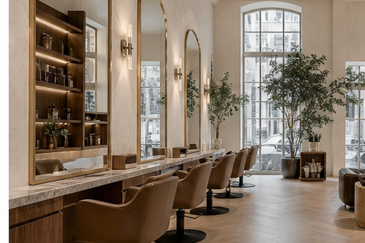 Intérieur premium du salon Atelier Capelli Bordeaux
