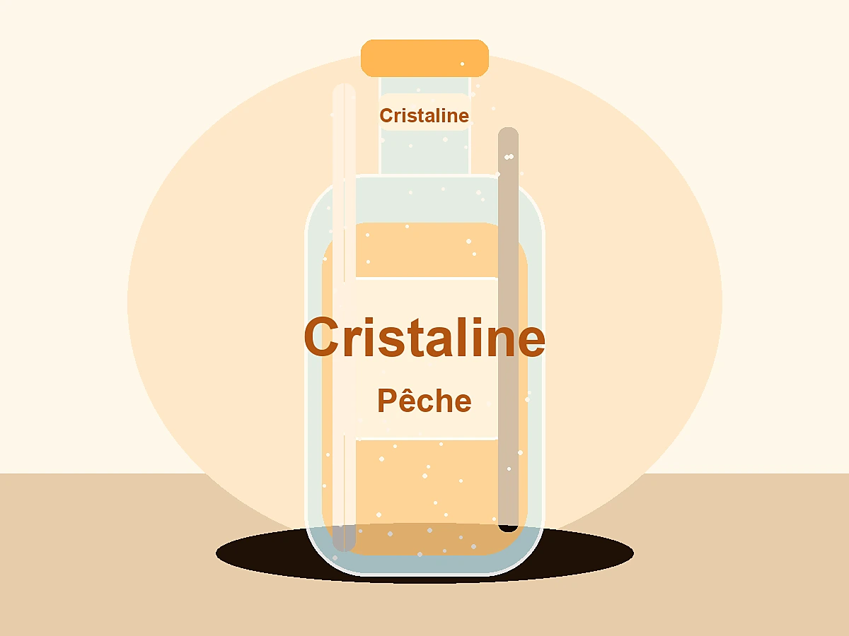 Cristaline aromatisée pêche - plat du restaurant italien LE 55 à Suresnes
