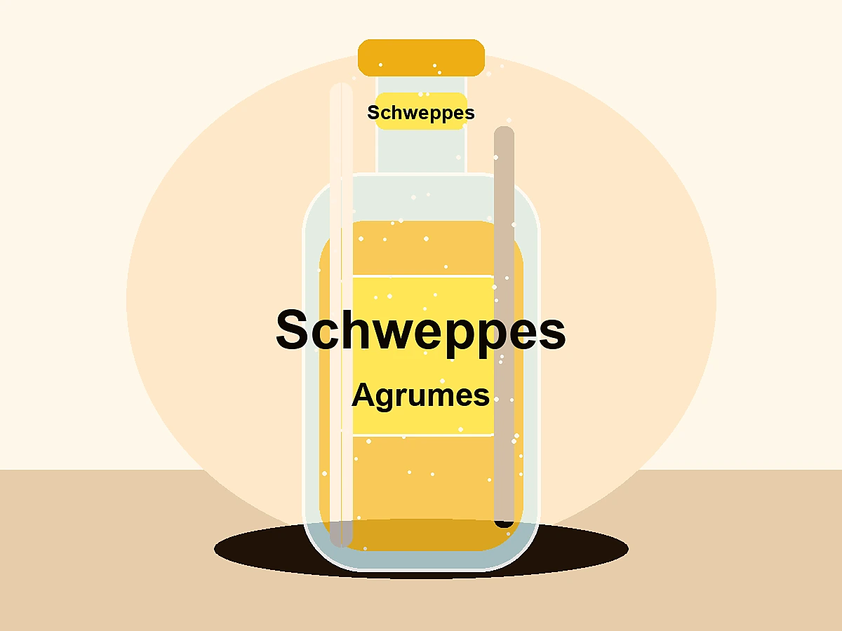 Schweppes agrumes - plat du restaurant italien LE 55 à Suresnes