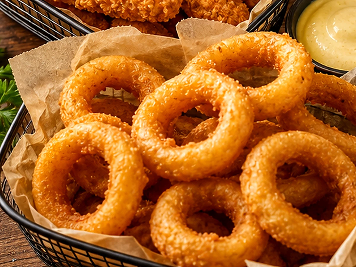 Oignons rings x8 - plat du restaurant italien LE 55 à Suresnes