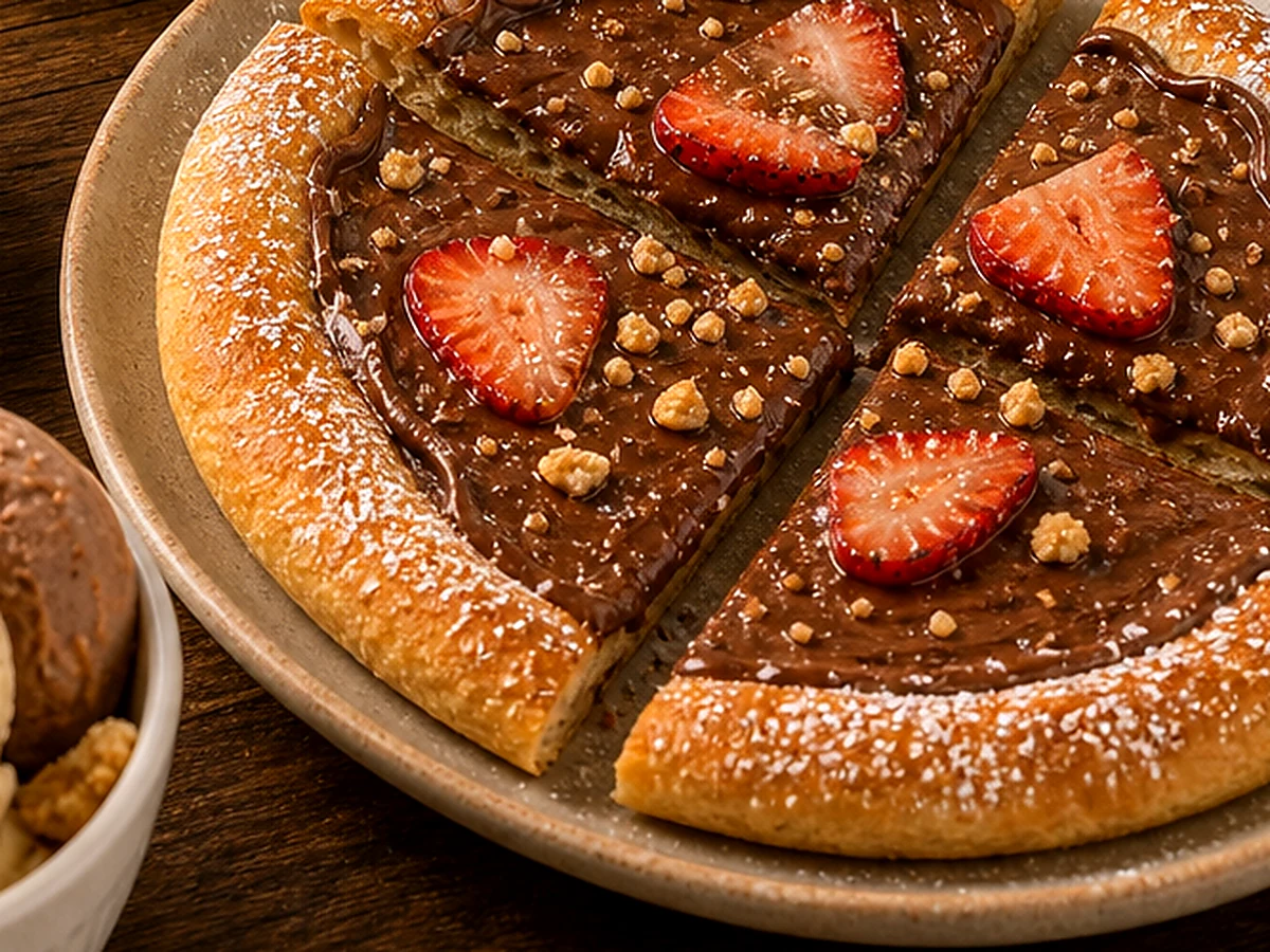 Pizza Nutella - plat du restaurant italien LE 55 à Suresnes