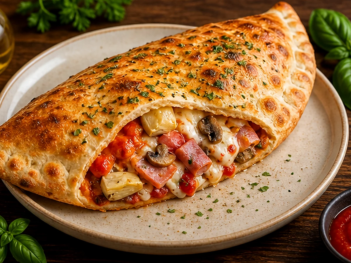 Calzone - plat du restaurant italien LE 55 à Suresnes