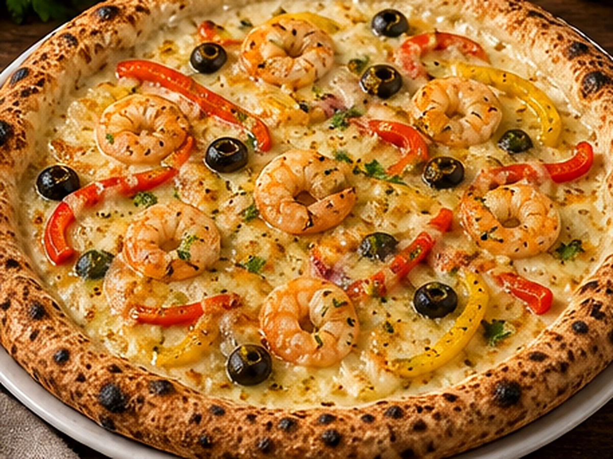 Crevettes - plat du restaurant italien LE 55 à Suresnes