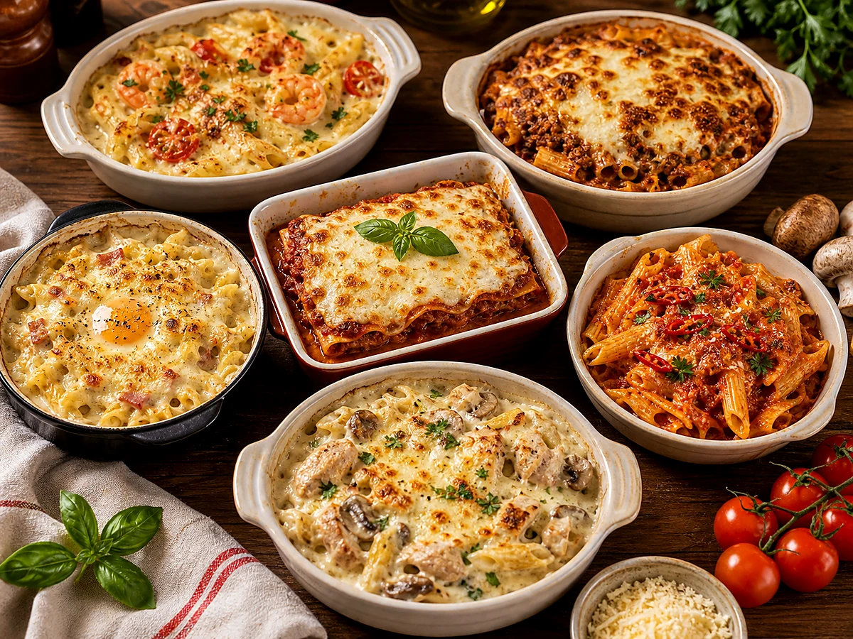 Pâtes gratinées de la carte LE 55 à Suresnes